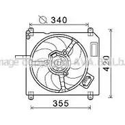 Вентилятор радиатора двигателя AVA QUALITY COOLING FT7572 Fiat Marea (185) 1 Седан 1.4 80 12V 80 л.с. 1996 – 2002 O7J A5 T2LX55