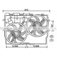 Вентилятор радиатора AVA QUALITY COOLING TPIF K 2022055 4045385177424 FT7584