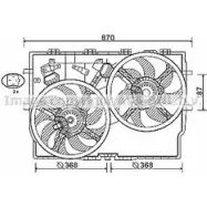 Вентилятор радиатора AVA QUALITY COOLING 4045385178131 Fiat Ducato (250) 3 Фургон 3.0 140 Natural Power 136 л.с. 2009 – 2024 FT7588 GX8KSS X