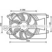 Вентилятор радиатора двигателя AVA QUALITY COOLING FT7594 9ZV5 7Q Fiat Doblo (263) 2 2010 – 2020 8C1ON0L