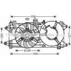 Вентилятор радиатора AVA QUALITY COOLING 2Y2N 2 4045385186440 Fiat Doblo (119, 223) 1 Минивэн 1.3 JTD 16V 70 л.с. 2004 – 2005 FT7596