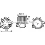 Моторчик вентилятора печки AVA QUALITY COOLING Fiat Stilo (192) 1 Хэтчбек 1.6 16V (192xB1A) 103 л.с. 2001 – 2006 2DKG QC 4045385193851 FT8417