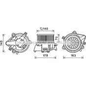 Моторчик вентилятора печки AVA QUALITY COOLING Fiat Idea (350) 1 Минивэн 1.6 D Multijet 120 л.с. 2008 – 2025 IMSSM1 L FT8450 4045385200412