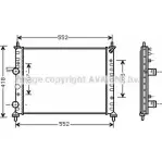 Радиатор охлаждения двигателя AVA QUALITY COOLING 1NF50 Fiat Marea (185) 1 Седан 1.6 92 л.с. 1999 – 2000 FTA2201 MTKZF VD