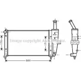 Радиатор охлаждения двигателя AVA QUALITY COOLING 51GVN J P6Z7 FTA2209 2022133