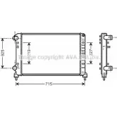 Радиатор охлаждения двигателя AVA QUALITY COOLING 32X YP 4045385097852 FTA2262 Fiat Doblo (119, 223) 1 Минивэн 1.9 D (223AxB1A) 63 л.с. 2001 – 2024