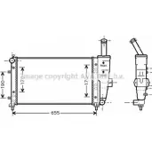 Радиатор охлаждения двигателя AVA QUALITY COOLING 4045385097883 FTA2281 X ZWO0 Fiat Punto (188) 2 Хэтчбек 1.2 Bipower (188BxA1A) 60 л.с. 2001 – 2003