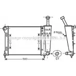 Радиатор охлаждения двигателя AVA QUALITY COOLING 4045385190409 RX4 KRA FTA2345 Ford KA 2 (CCU, RU8) 2008 – 2016