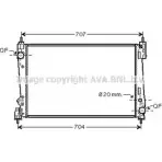 Радиатор охлаждения двигателя AVA QUALITY COOLING FTA2401 1G5 00OM 4045385186648 2022182