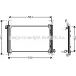 Радиатор кондиционера AVA QUALITY COOLING Fiat Multipla (186) 1 Минивэн 1.9 JTD (186AxE1A) 120 л.с. 2002 – 2010 N ZA7DM FTA5127 4045385097913