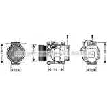 Компрессор кондиционера AVA QUALITY COOLING WW6W R Fiat Strada (178) 1 Пикап 1.7 TD 69 л.с. 1999 – 2006 8RZYI FTK036