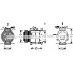 Компрессор кондиционера AVA QUALITY COOLING 2J URATK Fiat Brava (182) 1 Хэтчбек 1.9 JTD 100 л.с. 2000 – 2001 FTK049 JHF3W4