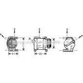 Компрессор кондиционера AVA QUALITY COOLING Ford KA 2 (CCU, RU8) Хэтчбек 1.2 69 л.с. 2008 – 2025 5 AMW6N8 4045385036363 FTK090