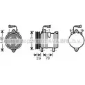 Компрессор кондиционера AVA QUALITY COOLING FTK367 HP CG7 2022275 LRD5NV