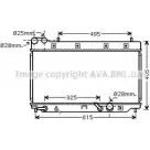 Радиатор охлаждения двигателя AVA QUALITY COOLING 4045385071739 2022426 HD2195 9Y7MC XH