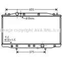 Радиатор охлаждения двигателя AVA QUALITY COOLING HD2218 2022433 TB7T X9X 4045385098088