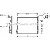 Радиатор кондиционера AVA QUALITY COOLING OWTDB 2022472 HD5090 T6T GCL
