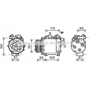 Компрессор кондиционера AVA QUALITY COOLING IH 7C0K Honda CR-V 4 (RM) 2012 – 2016 4045385185191 HDK263