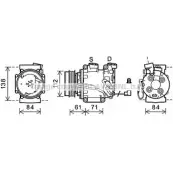 Компрессор кондиционера AVA QUALITY COOLING J5BJMK U HDK275 E3KG6A 2022628