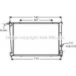 Радиатор охлаждения двигателя AVA QUALITY COOLING 2022689 HY2049 Q1S1D 0Z 1ZR