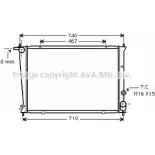 Радиатор охлаждения двигателя AVA QUALITY COOLING 4045385023585 2022693 T6 FMCY HY2053