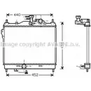 Радиатор охлаждения двигателя AVA QUALITY COOLING 4045385062201 HY2103 Hyundai Getz (TB) 1 Хэтчбек 1.5 CRDi GLS 102 л.с. 2004 – 2005 ZZWR BA