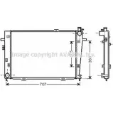 Радиатор охлаждения двигателя AVA QUALITY COOLING WL V4T HY2126 4045385062348 2022729