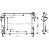 Радиатор охлаждения двигателя AVA QUALITY COOLING YKTO A HY2167 2022741 4045385073733