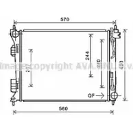 Радиатор охлаждения двигателя AVA QUALITY COOLING 4045385174881 UW23 Z HY2270 2022771