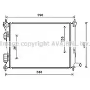 Радиатор охлаждения двигателя AVA QUALITY COOLING Kia Rio 3 (UB) Седан G5R 1F UFULLI HY2277