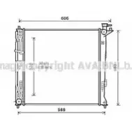 Радиатор охлаждения двигателя AVA QUALITY COOLING Kia Sportage 3 (SL) 2010 – 2016 4045385177400 A 9KHWO5 HY2282