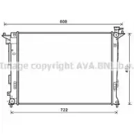 Радиатор охлаждения двигателя AVA QUALITY COOLING HY2285 2022779 NZE8TDY J01 YVS