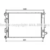 Радиатор охлаждения двигателя AVA QUALITY COOLING HY2335 4045385193974 X 5CA76 Kia Cerato (YD) 3 Седан 1.6 CVVT 129 л.с. 2016 – 2024