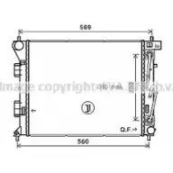 Радиатор охлаждения двигателя AVA QUALITY COOLING 4045385195343 M8AAF JE 2022796 HY2351