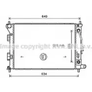 Радиатор охлаждения двигателя AVA QUALITY COOLING I8 QDI6 2022802 HY2390 4045385197743