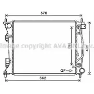 Радиатор охлаждения двигателя AVA QUALITY COOLING 4045385203161 CCPK 2N8 Hyundai Veloster (FS) 1 Купе 1.6 T GDI 186 л.с. 2012 – 2025 HY2433
