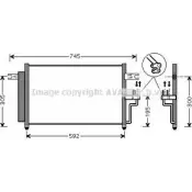 Радиатор кондиционера AVA QUALITY COOLING 2022865 7 ZNCR XB6ZO5J HY5082D