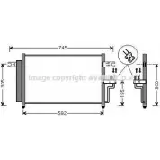 Радиатор кондиционера AVA QUALITY COOLING O590J HY5165D NG 502PQ Hyundai Accent (LC) 2 1999 – 2005