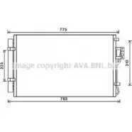 Радиатор кондиционера AVA QUALITY COOLING Hyundai Santa Fe (CM) 2 Кроссовер 2.4 174 л.с. 2010 – 2012 HY5311D G9 8H65 4045385209491