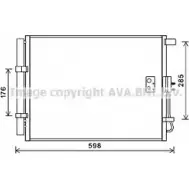 Радиатор кондиционера AVA QUALITY COOLING 4045385210275 HY5373D RM0S T 2022910