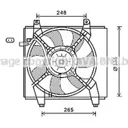 Вентилятор радиатора AVA QUALITY COOLING HY7512 8T Q07 4045385088782 Hyundai Matrix
