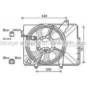 Вентилятор радиатора AVA QUALITY COOLING HY7532 4045385170012 8 BLRU5O Hyundai Getz (TB) 1 2002 – 2011