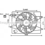 Вентилятор радиатора AVA QUALITY COOLING XV NFH HY7533 4045385170111 Hyundai Tucson (JM) 1 Кроссовер 2.0 CRDi 150 л.с. 2009 – 2010