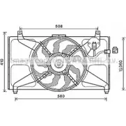 Вентилятор радиатора AVA QUALITY COOLING Hyundai Accent (MC) 3 Седан 1.6 GLS 112 л.с. 2005 – 2010 4045385174263 1ZS X8 HY7537