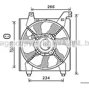 Вентилятор радиатора AVA QUALITY COOLING 4045385174287 HY7538 Q7Q7 B 2022996