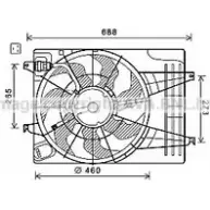 Вентилятор радиатора AVA QUALITY COOLING Hyundai Tucson (JM) 1 Кроссовер 2.7 AWD 175 л.с. 2004 – 2025 HY7540 4045385174836 H XZ78