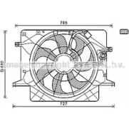 Вентилятор радиатора AVA QUALITY COOLING 3 A780A Hyundai Genesis (BH) 1 2009 – 2014 HY7559 4045385193486