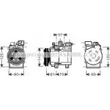 Компрессор кондиционера AVA QUALITY COOLING HYK139 Hyundai H1 Starex (A1) 1 Минивэн 2.4 112 л.с. 1997 – 2004 4045385068296 FQ7M1 I8