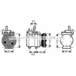 Компрессор кондиционера AVA QUALITY COOLING 4045385174720 BX 408 Hyundai Accent (X3) 1 1994 – 1999 HYK266