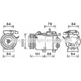 Компрессор кондиционера AVA QUALITY COOLING 4045385196883 Kia Magentis (MG) 2 2005 – 2011 HYK374 9JEN TJ5